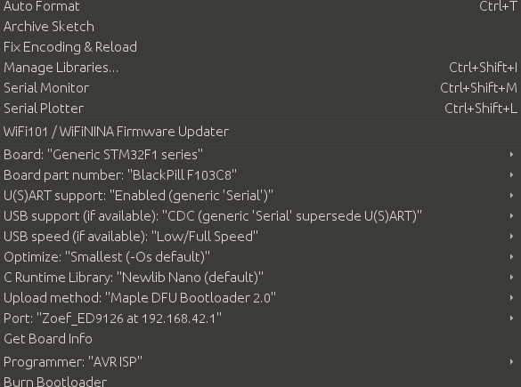 MIRTE Arduino IDE